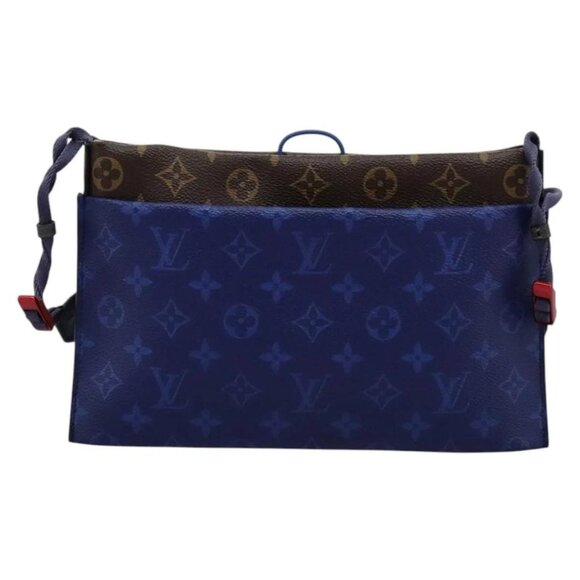 LOUIS VUITTON Monogram Pacific Split Sacoche Shoulder Bag Blue M43854 Auth KD201 - Picture 2 of 16